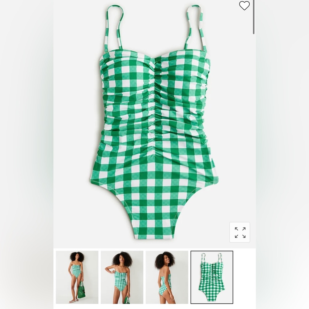 J Crew Gingham One piece NWT